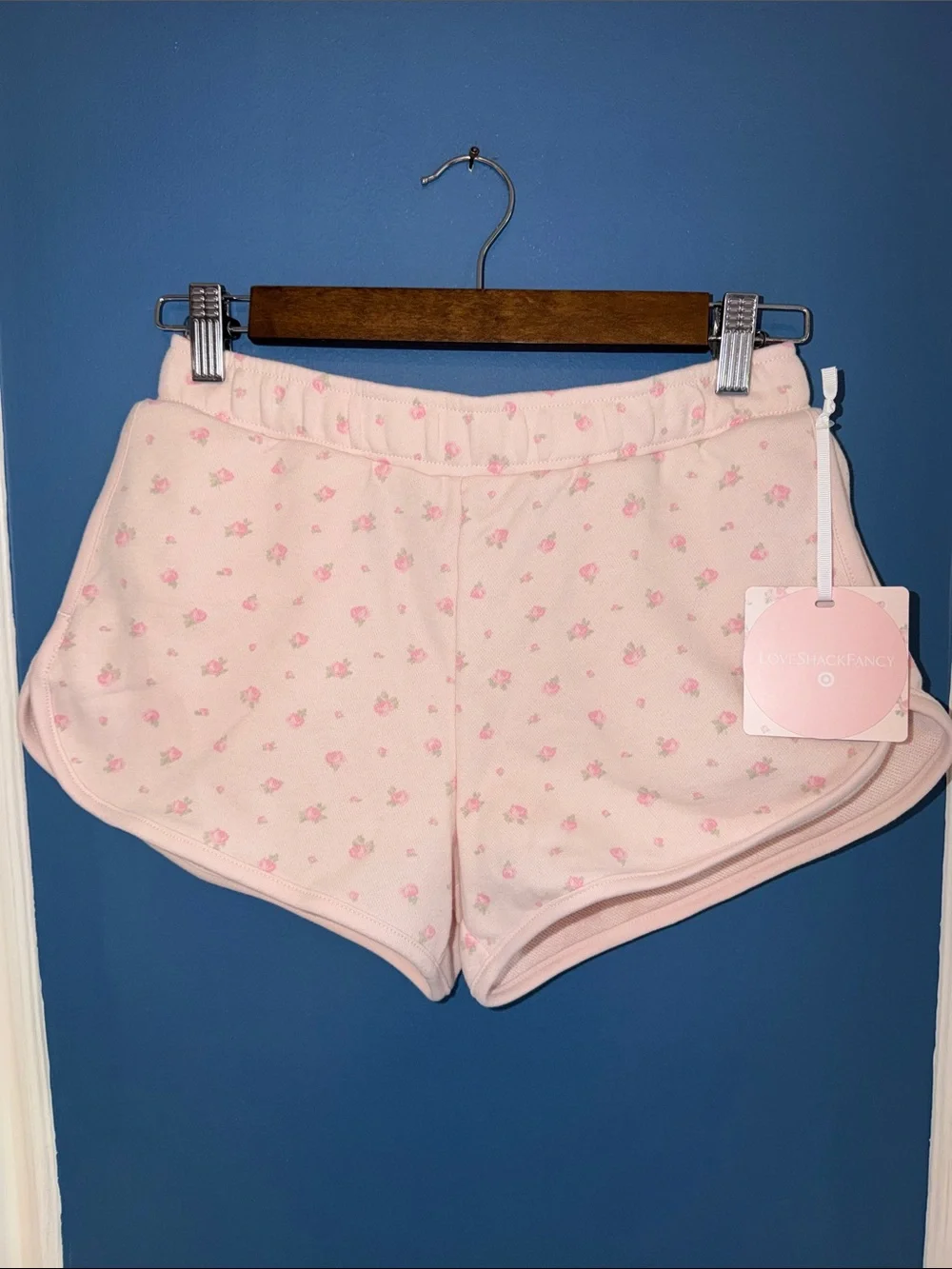 NWT LoveShackFancy x Target Lily Blooming Heirloom Ditsy Sweatshorts Pink - XXL